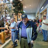 Lemoore World War II, Korean War, and Vietnam War veteran Bill Bowen welcomes the Honor Flight vets home.